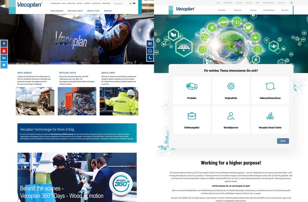 Vecoplan setzt mit neuer Website auf hochwertige Inhalte