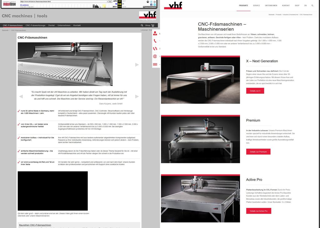 Website-Relaunch bei Werkzeugmaschinenhersteller