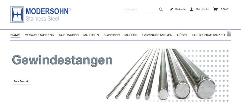 Modersohn eröffnet Online-Shop für Normteile