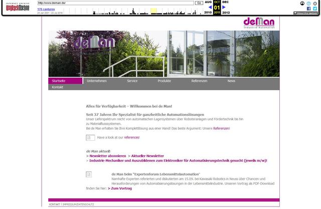 Nach 10 Jahren ohne substanzielle Überarbeitung (hier ein Screenshot der Website aus 2011; Quelle: archive.org) ...