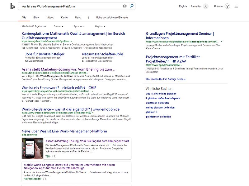 Bing hilft hier nicht wirklich weiter.