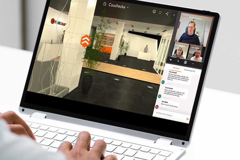 Virtuelle Plattform kombiniert Showroom mit Videokonferenz und freien Rundgängen