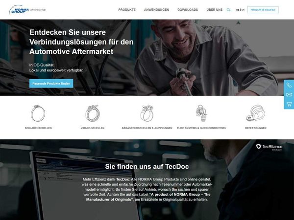 Microsite für den Automotive-Sekundärmarkt