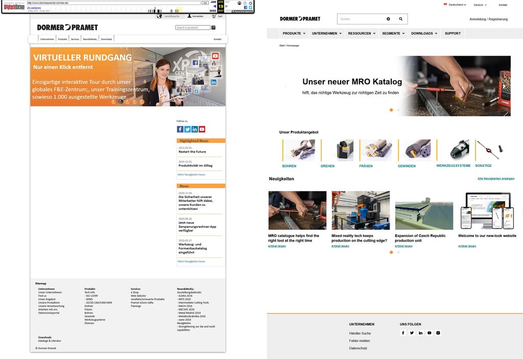 Dormer Pramet modernisiert Website