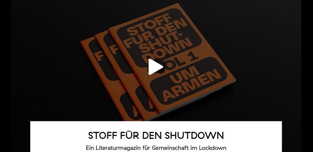 Temporäre Literaturzeitschrift: »Stoff für den Shutdown«