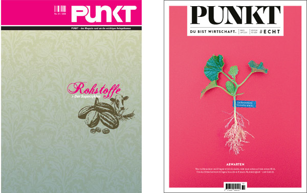 Titelseite Erstausgabe (links) und der letzten Ausgabe. Bilder: Financialmedia