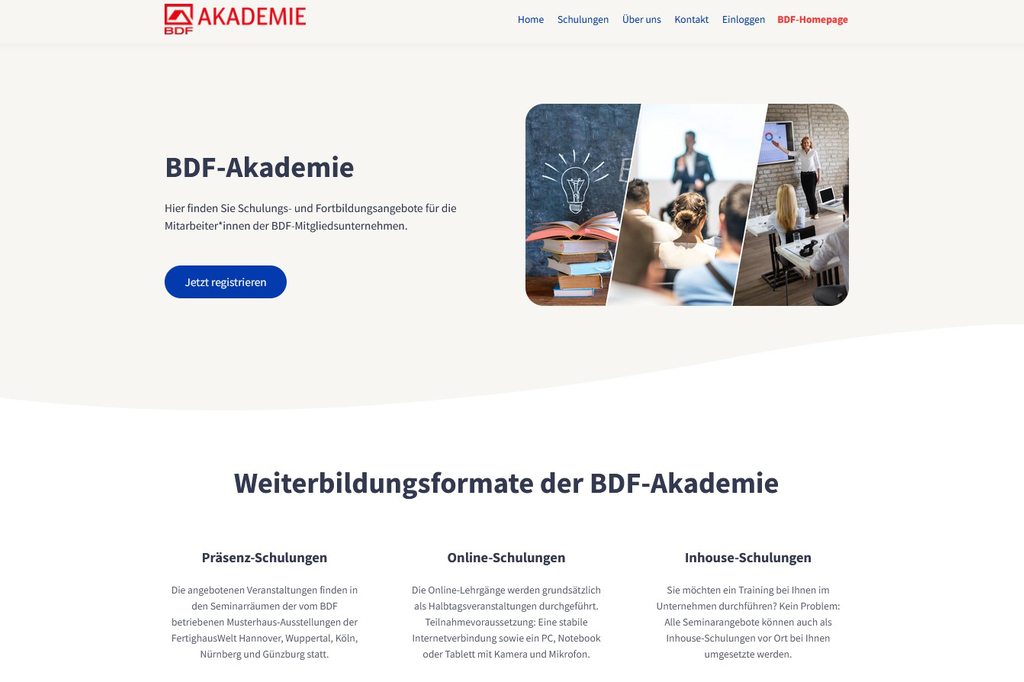 BDF-Akademie mit neuer Website