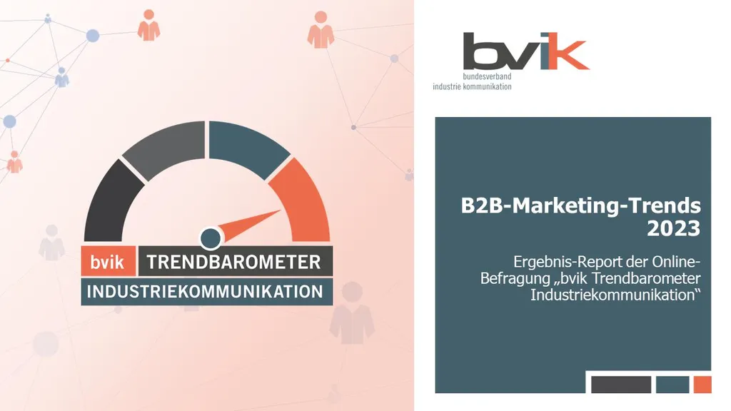 Trendbarometer B2B-Marketing 2023 des bvik