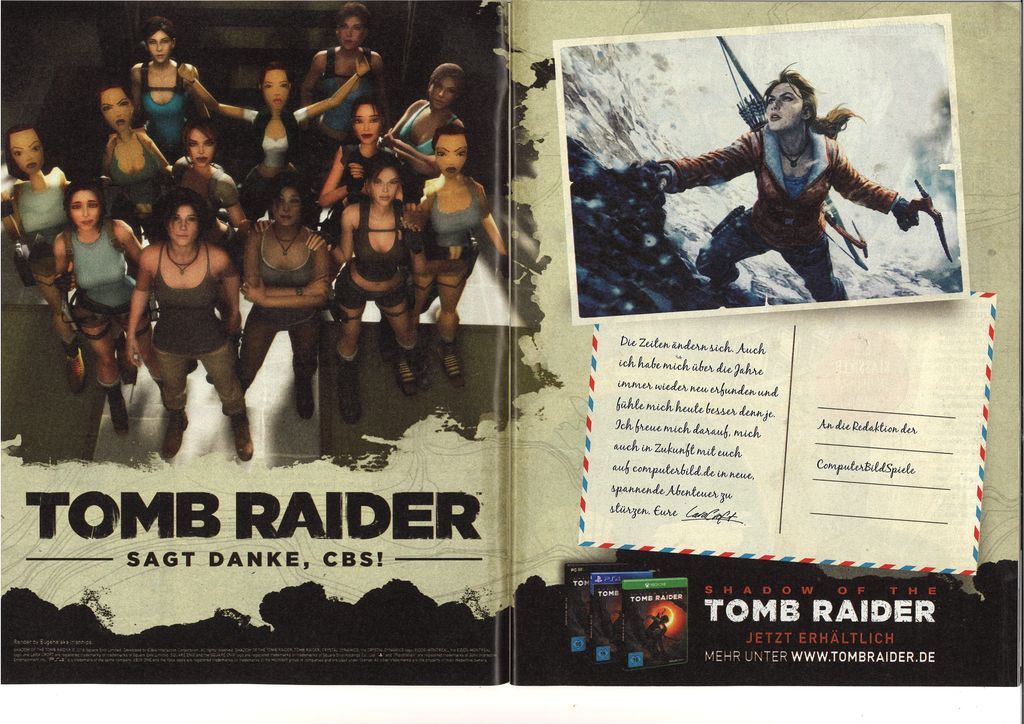 Tomb Raider bedankt sich bei CBS.