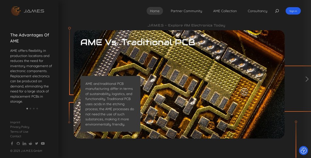 Website zur AME-Technologie aktualisiert