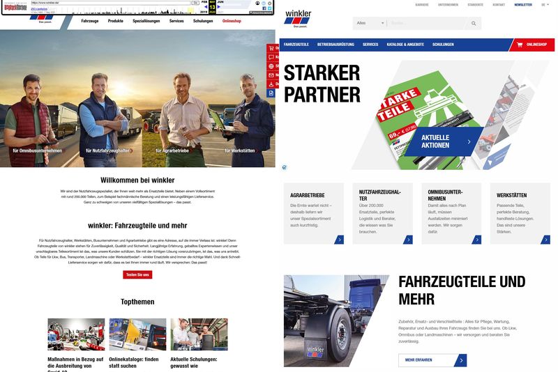Nutzfahrzeugteile-Händler Winkler mit neuer Website